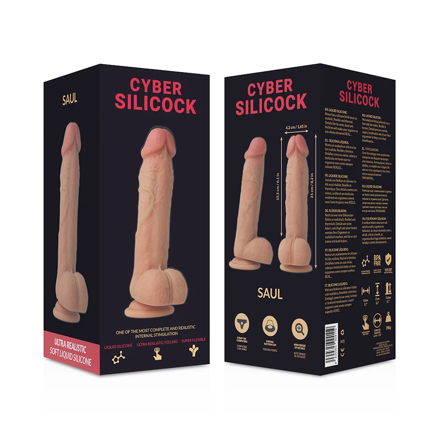 CYBER SILICOCK SAUL ULTRA REALISTIC SOFT LIQUID SILICONE 21CM